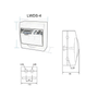 Quadro Caixa Distribuição Branco 4 Disjuntores Sobrepor DIN-1-