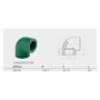 Joelho Cotovelo 90° PPR Água Quente Fria 90mm
