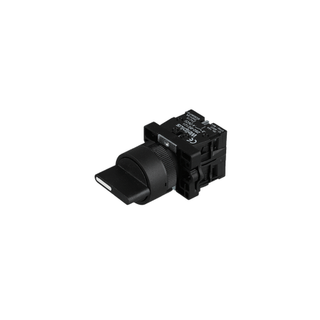 Chave-Seletora-Comutadora-Botao-Plastico-2-Posicoes-Fixas--0-1--Knob-Manopla-Curta-1NA-22mm-220V