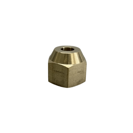 Porca-Flange-Curta-Latao-5-16--Rosca-SAE-Refrigeracao-Ar-Condicionado